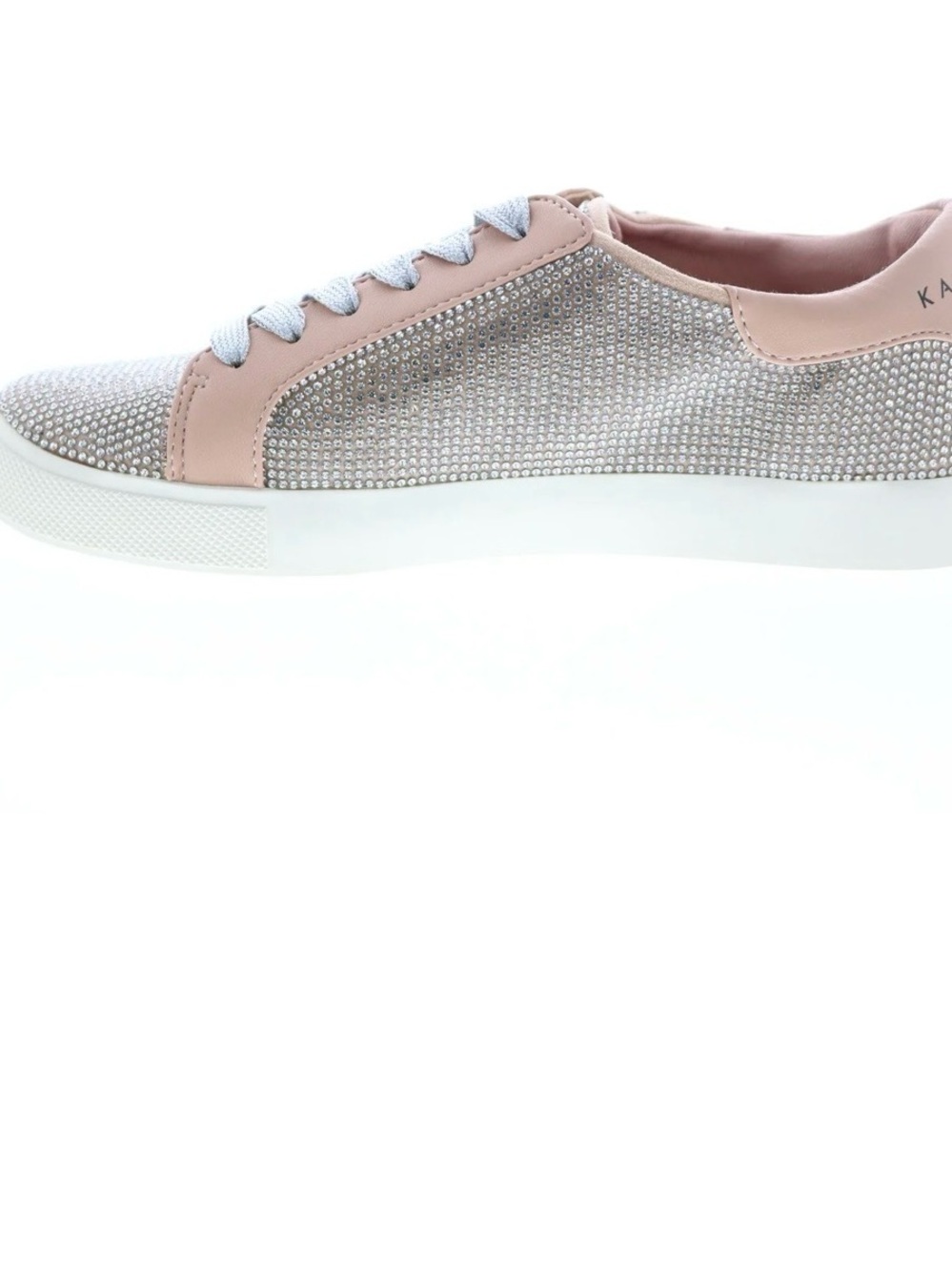 Katu Perry Blush Pink Rhinestone Low-Top Sneakers display shoes new.